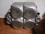Pair Of Jvc SP-HXD77 Twin Giga Tube Stereo Speakers Tested Works. Fixed Price $199.99.