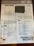 Sony HST-190 HST190 Service Manual From The Usa **original** 1143 4627 4630. Fixed Price $13.99.
