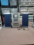 Brookstone Compact Mega Sound Cd System Am Fm Dual Speakers Tested Works. Fixed Price $40.00.