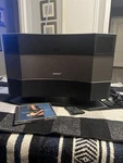 Bose Acoustic Wave Music System AWMS-1B Cd Player Am/fm Radio Remote Black. Fixed Price $95.00.
