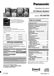 Panasonic SA-AK750 Cd Stereo System Owners Instruction Manual. Fixed Price $22.24.