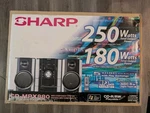Sharp CD-MPX880 5 Disc Changer Cassette Stereo Speaker System New In Box. Fixed Price $139.00.