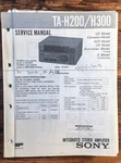 Sony TA-H200 TA-H300 Amplifier Service Manual *original*. Fixed Price $19.97.