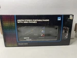 New Open Box Vintage Soundesign Stereo Portable Radio 2323 With Mini-phones. Fixed Price $79.99.