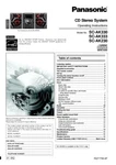 Panasonic SC-AK230 SC-AK330 SC-AK333 Cd Stereo System Owners Instruction Manual. Fixed Price $22.24.