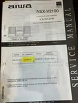 Aiwa NSX-V2100 CX-NV2100 Repair Service Manual From The Usa **original**. Fixed Price $28.99.