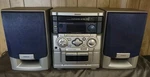 Aiwa NSX-AJ203 Audio System, Dual Cassette, Disk Cd Player, Am/fm Radio -works. Fixed Price $87.00.