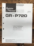 Pioneer GR-P720 Equalizer Service Manual *original*. Fixed Price $19.97.