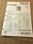 Original Service Manual & Schematic Sony HCD-ED1 D936. Fixed Price $22.00.