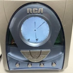 Rca Alarm Clock Radio W/ Cd Player Digital Am/fm Tuning RP5620 Silver & Blue. Fixed Price $32.44.