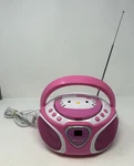 Hello Kitty KT2025 Cd Boombox Am/fm Radio Led Light Show Pink. Fixed Price $89.95.