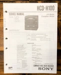 Sony HCD-H100 Stereo Service Manual *original*. Fixed Price $14.97.