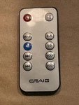 Genuine Craig CHT973 Remote Control 10 Button Silver - Clean Working. Fixed Price $20.00.