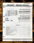 Sharp CD-BA250 CD-BA2600 Stereo Service Manual *original*. Fixed Price $14.97.
