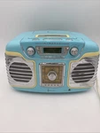 Emerson RET66TQ Rare Turquoise & Blue Digital Am/fm Radio Cd Player. Fixed Price $80.00.