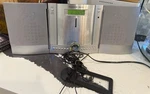 Sharper Image Vertical Cd Stereo Speakers Remote & Wall Mount Manual Works Read. Fixed Price $99.00.