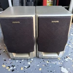 Aiwa LCX-350U Bookshelf Speakers Set Of 2 Tested Working 6 Ohm For Stereo Silver. Fixed Price $38.95.