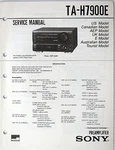 Sony TA-H7900E Pre Amplifier Service Manual, Parts List MHC-7900 Original Repair. Fixed Price $9.71.