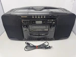 Sharp WQ-CH1500 Cd Changer Dual Cassette Am/fm Stereo Boombox (see Video). Fixed Price $129.99.