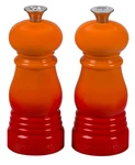 Le Creuset Petite Salt And Pepper Mill Set, 5" X 2" Each, Flame. Fixed Price $267.72.