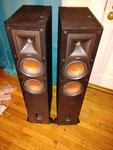 Pair Klipsch R-26F Reference Floor Standing Speakers Black For Stereo Tube Amps. Fixed Price $220.00.