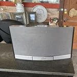 Bose Sounddock Portable Compact Stereo Speaker Silver/black Auxiliary Input. Fixed Price $37.50.