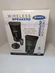 New Jensen Indoor/outdoor Wireless Deck Patio Speakers 900MHZ 150 Range! Remote. Fixed Price $84.97.