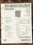 Sony HCD-D60 HCD-GR7J HCD-RX70 Stereo Service Manual *original*. Fixed Price $19.97.
