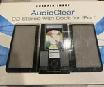 Sharper Image Audioclear SO335 Black Cd Stereo System W/ Dock For Ipod Vtg Nos. Fixed Price $55.00.