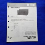 Sony TA-H500 Service Manual Original Paper Oem Repair Guide Usa. Fixed Price $24.95.