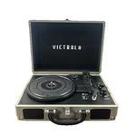 Victrola Journey+ Bluetooth Record Player Suitcase Gray Open Box Tested Working. Fixed Price $34.95.