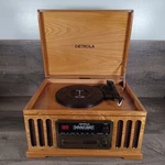 Detrola 4-IN-1 Music CENTER-3 Speed Record Player Cd Cassette Am/fm KM837 Tested. Fixed Price $39.95.