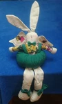 Vintage House Of Lloyds Pansy Angels Bunny Shelf Sitter. Fixed Price $22.00.