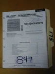 Sharp SC-2000AV Service Manual Original Repair Book Stereo. Fixed Price $19.98.