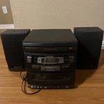 Sharp CD-C401 Player & Cassette With Remote Control Speakers Untested. Fixed Price $45.00.