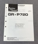 Pioneer Sound Image Controller GR-P720 Original Service Manual With Fiche J0531. Fixed Price $14.79.
