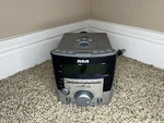 Rca Mini Silver Stereo Cd 2 Band Alarm Clock Radio Player RP3753A *parts Only*. Fixed Price $7.50.