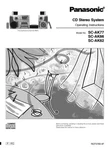 Panasonic SC-AK62 SC-AK66 SC-AK77 Cd Stereo System Owners Instruction Manual. Fixed Price $22.24.