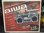 Aiwa NSX-A202 Stereo System 3-DISC Compact Dual Cassette Changer Gray Read!. Fixed Price $55.24.