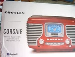Crosley Corsair Amfm Bluetooth Clock Radio & Cd Player Red 612 New Retro!. Fixed Price $89.88.