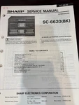 Orig. Sharp SC-6620(BK) RS-6620(BK) Repair & Service Manual *original*. Fixed Price $9.99.
