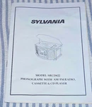 Owners Manual For Sylvania SRCD822 Phonograph With Am/fm Radio, Cassette,. Fixed Price $9.99.