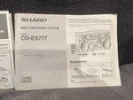Sharp CD-ES777 Stereo Cassette Boombox Owners Manual Instructions Only. Fixed Price $9.99.