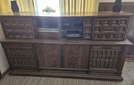 Curtis Mathis Entertainment Center With 2 Speakers. Fixed Price $900.00.