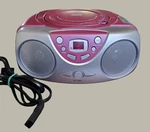 Y2K Sylvania SRCD243PL Pink Portable Player Boombox Radio Working With Cord. Fixed Price $43.87.