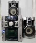 Sony MHC-GS300AV Stereo System 60 Cd Am Fm Cassette Player With Speakers .. Fixed Price $250.00.