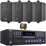 Pyle 4000W Hdmi Usb Amplifier, 4X 4" 30W Max Power 3-WAY Indoor/outdoor Speakers. Fixed Price $368.99.