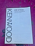 Original Kenwood KR-V7030 Receiver Instruction Manual. Fixed Price $11.00.