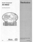 Technics SC-HD55 SE-HD55 ST-HD55 SL-HD55 RS-HD75 System Owners Manual. Fixed Price $19.99.