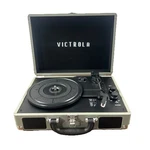 Victrola Journey+ Bluetooth Record Player Suitcase Gray Open Box Tested Working. Fixed Price $32.95.